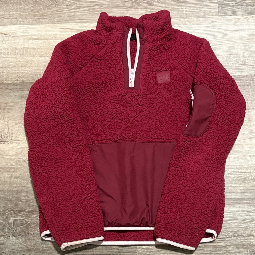 Under Armour Burgundy Sherpa Pullover